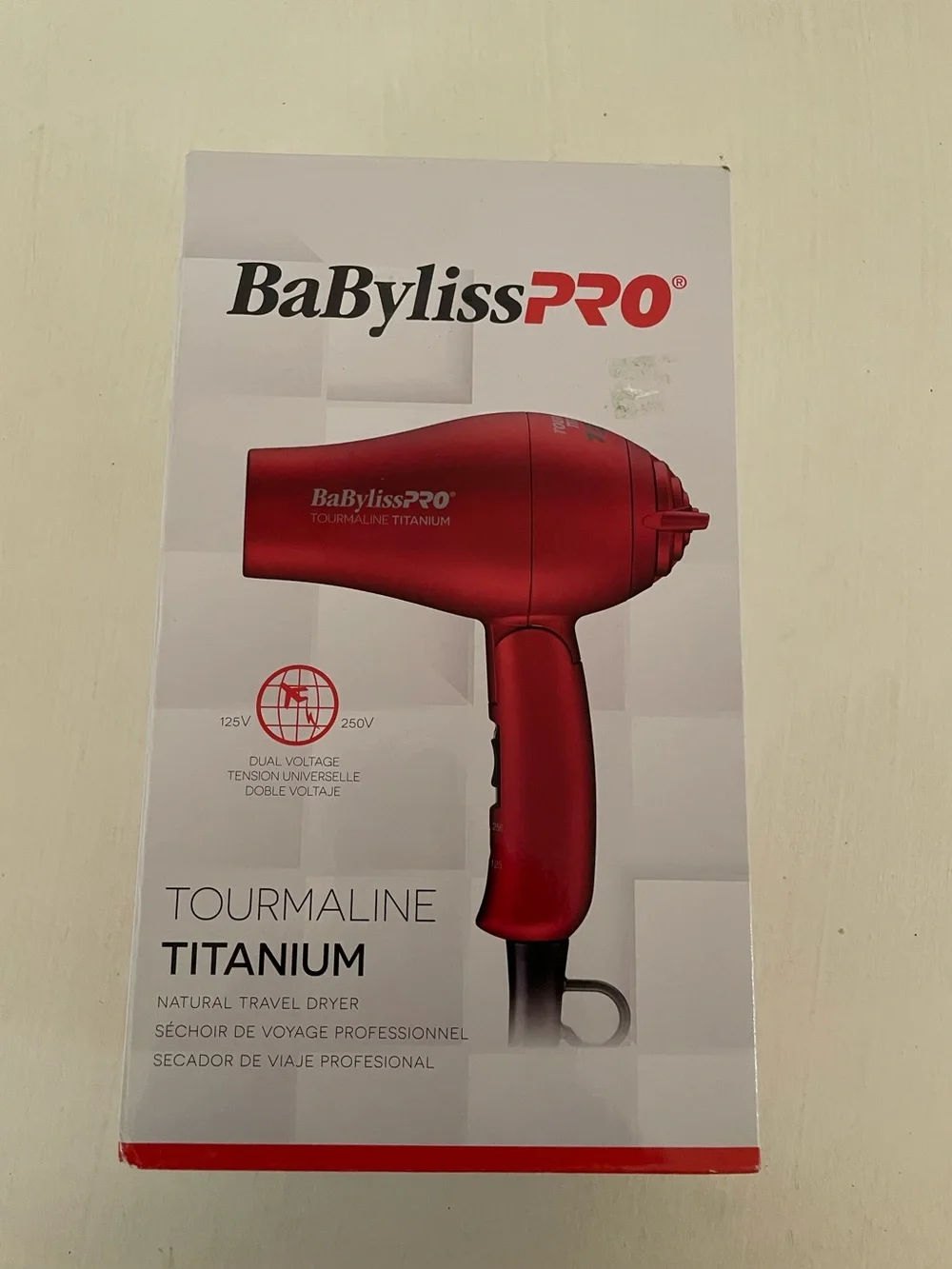 Brand new Babyliss Tourmaline Titanium Travel Hairdryer